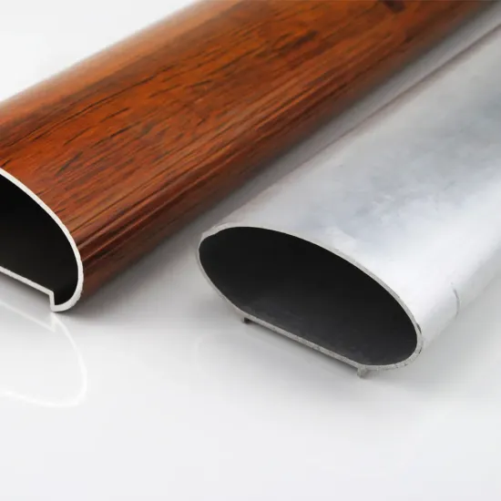 85mm oval round aluminum handrail parts for stairs