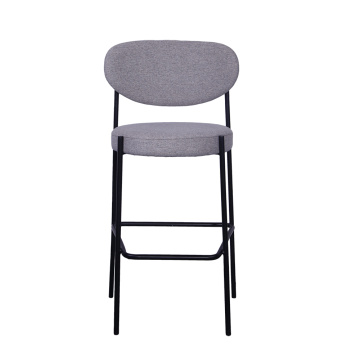 Modern Stainless Steel Bar Chair with Fabric Seat