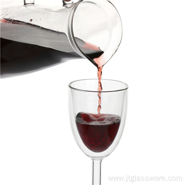 Double Wall Clear Wine Glass Cup