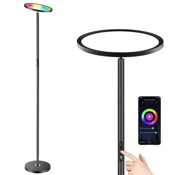 RGB LED Corner Lamp: Alexa-Enabled, Music Synced, 16 Million DIY Colors, and Standing Floor Lamp