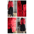 Vintage literary down jacket short style for women