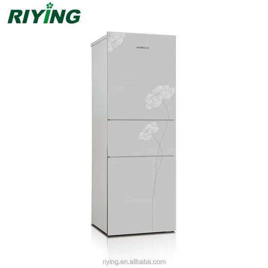 186 Liter Triple Door Combi Stainless Steel Refrigerator for Home Kitchen