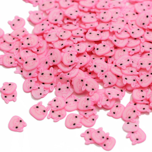 Leuke Mini Roze Varkens Vormige Polymeer Klei Voor Nail Arts Decor Cabochon Versieringen Handgemaakte Ambachten Ornamenten