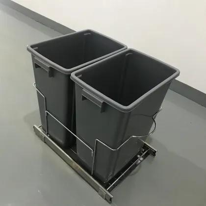 Kitchen white Pull Out Kitchen Waste Bin