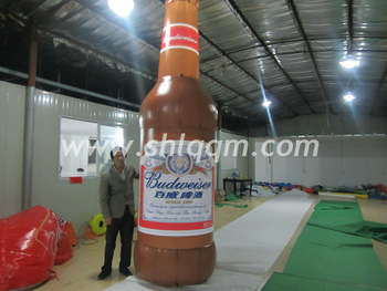 2014 New Brand Exhibition inflatable bottle for promotion