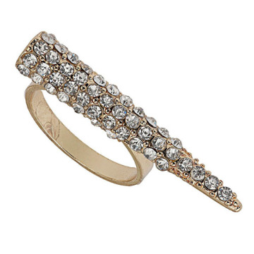 Diamond long finger gold rings 2012 hot-saled ring