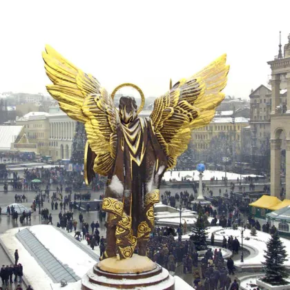 large outdoor garden sculptures classics metal craft st. michael statue
