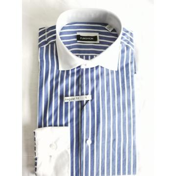 Männer lässig y/d Poplin Italien Collar Long Shirt