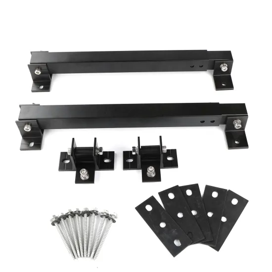Rotating Adjustable Black Solar Panel Mounting Bracket with Tilt Angle and Aluminium Frame for PV Panels
