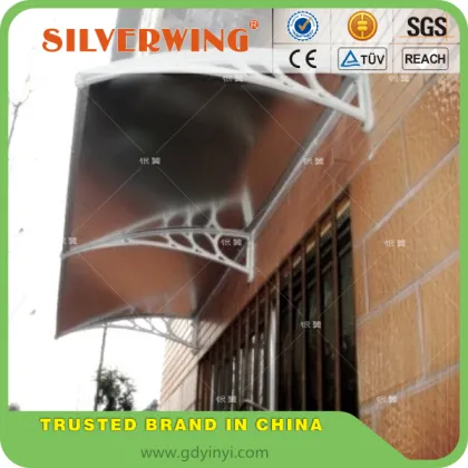 Plastic awning material polycarbonate rain cover for balcony awning