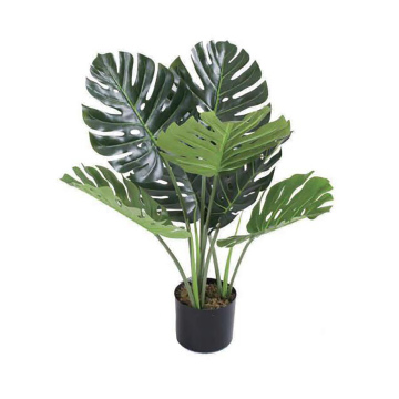 Best Quality 65cm Real Touch Plastic Artificial Monstera Leaves for Outdoor Decoration