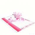 Tarjeta de boda musical emergente 3D