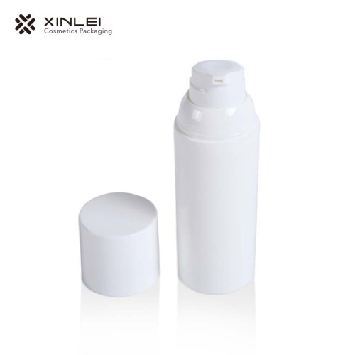 Botella de plástico blanco del material pp delgado de 30 ml.