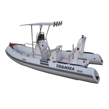 Australia Model 520cm Fiberglass Hull Rigid Inflatable Rib Boat with T-Top