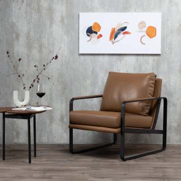 Modern Armchair Metal Frame Single Vintage Leisure Sofa Chair