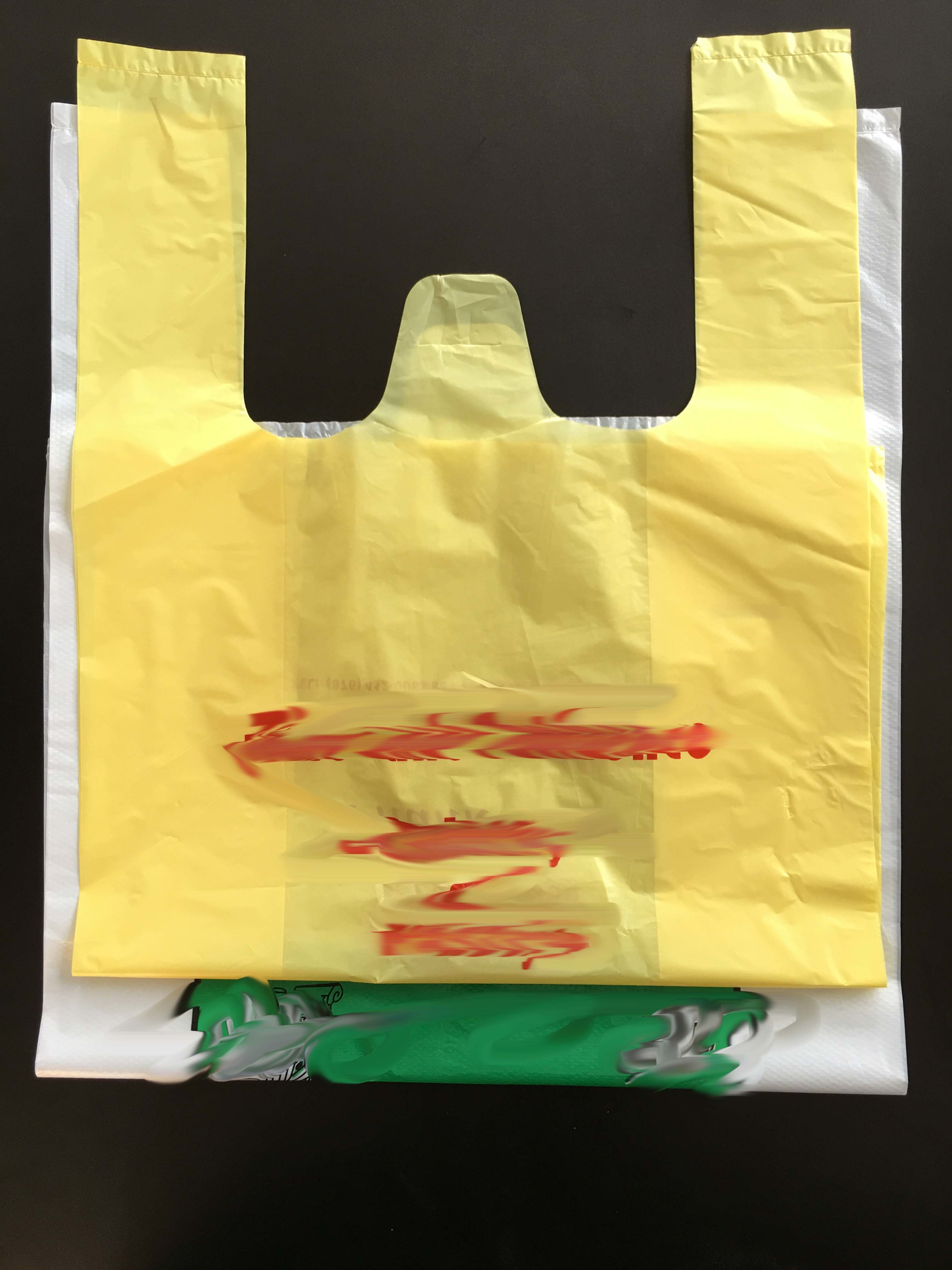 Factory Produce White Flat Plastic Food Bag T Shirt Plastic Vest Grocery Shopping Bag