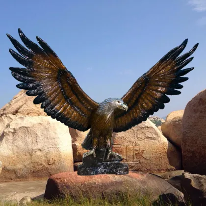 Hot Sale life size antique gold bronze eagle statue
