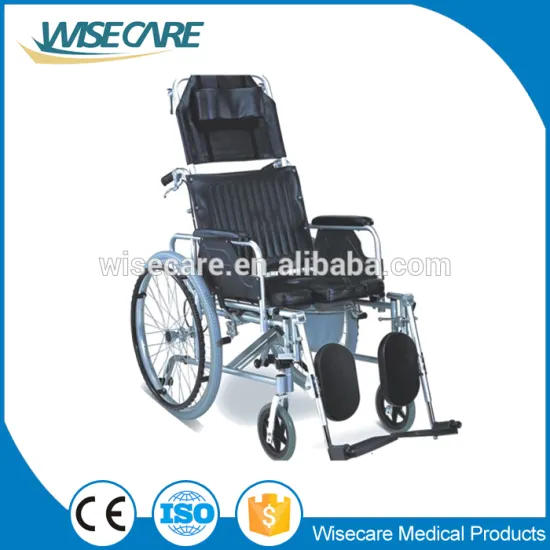 Aluminum high back commode wheelchair Foldable