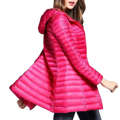 Womens Hooded Packable Down Jacket