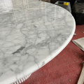 Minimalist White Marble Round Dining Table