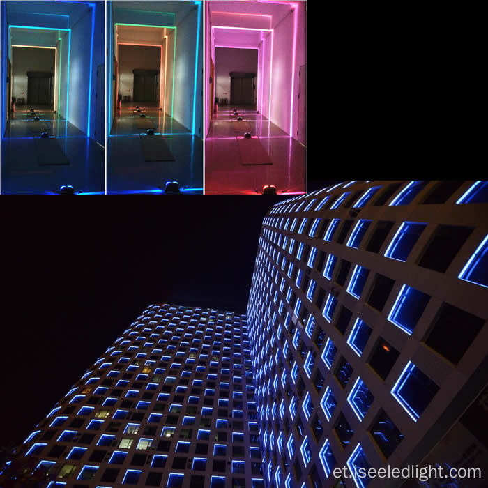 Kitsas kiirte hooneakna raam kaasaegne LED -valgustus