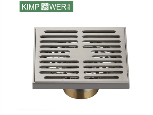 "4-inch square brass floor drain: create a hygienic and stylish bathroom"