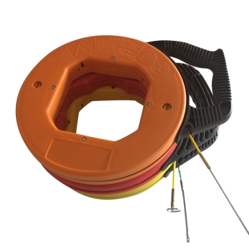 fish tape puller with yellow reusable storage case