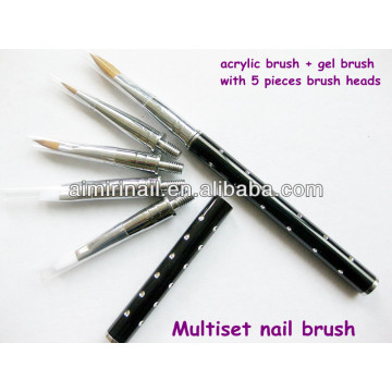 nail art brush oval kolinsky acrylic nail brush flat nail art uv gel brush dotting pen tip builder Drawing Painting pens