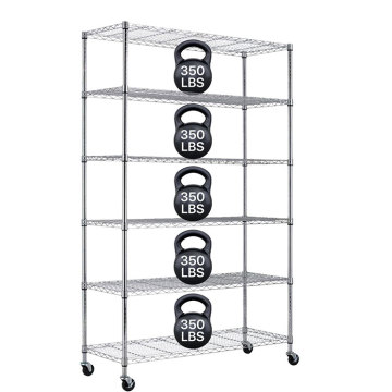 High Quality 6 Tiers Wire Shelving With Wheels