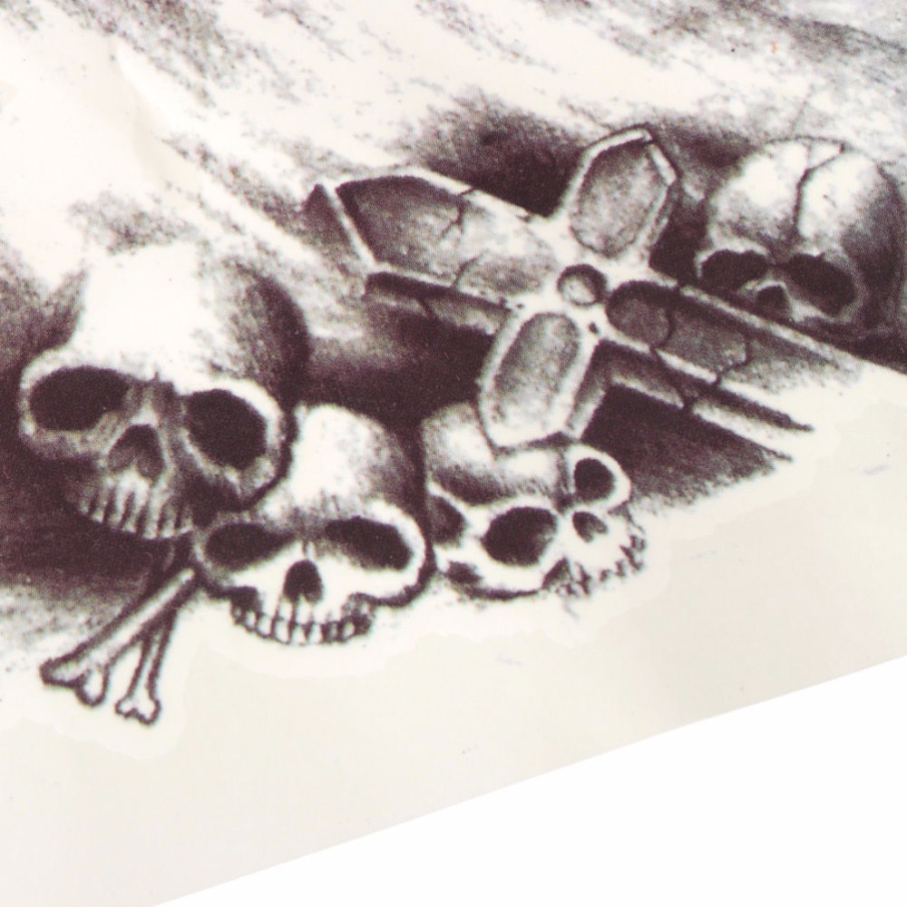 Man Boys Cool Skull Death Waterproof Temporary Tattoo Fashion Arm Leg Body Art Makeup Tattoos Stickers Wholesale