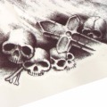 Man Boys Cool Skull Death Waterproof Temporary Tattoo Fashion Arm Leg Body Art Makeup Tattoos Stickers Wholesale