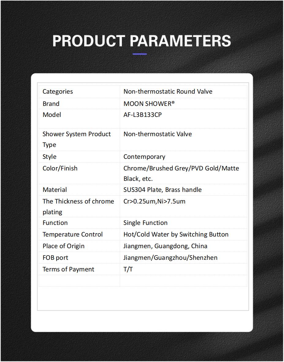 Valve Parameters Af L3b133 00