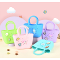 DIY Charms Silicone Tote Beach תיק קניות