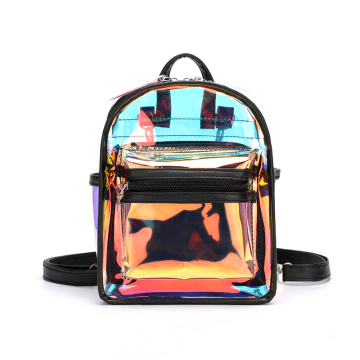 Wholesale candy color laser mini outdoor travelling women's school backpack girl cool mini bag candy color