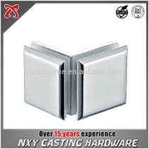 SS 304 90 degree double side glass partation brace /Glass hinge /glass fixing bracket