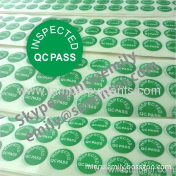 China Kustom lengket bulat Qc lulus, qc gagal, qc menolak ...