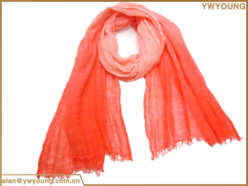 Fashion Design Cotton Linen Material Spring Plaid Scarf