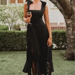 Summer Sleeveless Ruffle Midi Dress