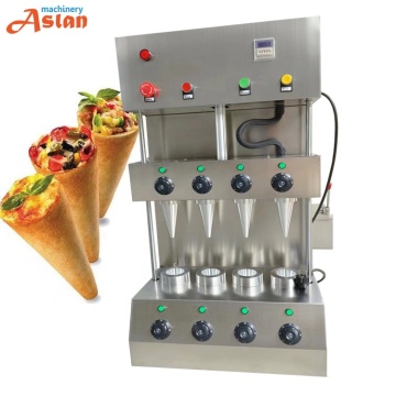 Electric Pizza Cone Machine: Yummy Automatic Small Pizza Cone Maker (4 Heads)
