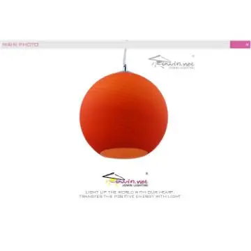 2013 Orange Painting Glass Pendant Lamp