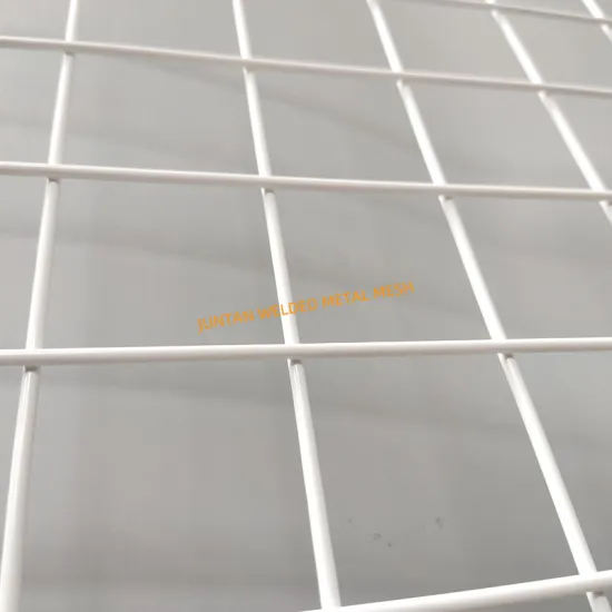 White PVC coated metal grid panel wall decor