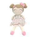 Pink dress Cute little girl stuffed animal