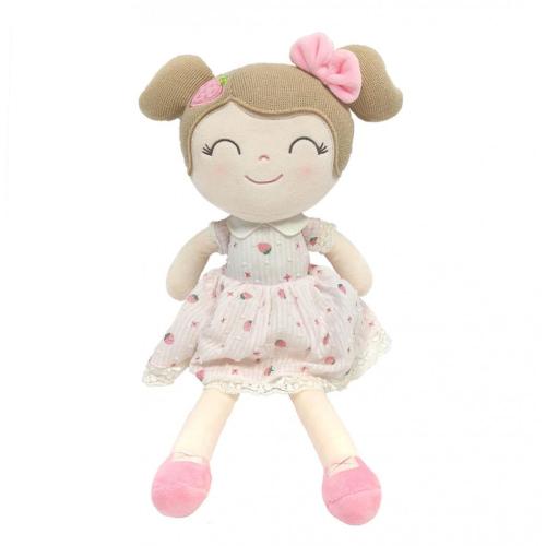 Pink dress Cute little girl stuffed animal