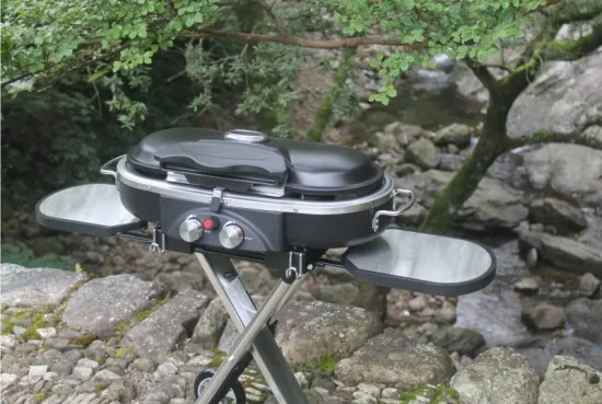 Outdoor Indoor Gas Cooking Stove 3.0kw Foldable Range Suitcase Griddle Portable Camping BBQ Grill