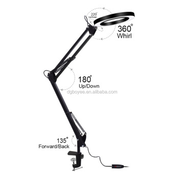 LAMPAGGIO DI VETRO INGRESCIFICATO DI METALO METALE LED con luce da 7W dimmedi per Study Desk (USB)