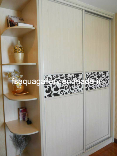 Modern Wooden Wardrobe with Slide Door (AGW-007)