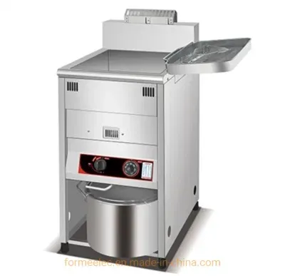 Gas Temperature-Controlled Fryer Desktop Gas Fryer 1-Tank 17L Countertop Gas Fryer with Valve