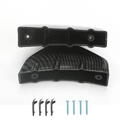 Carbon Fiber Bumper Lip Diffuser Tail Spoiler for Black Car Shark Fins Splitter Rear Trunk