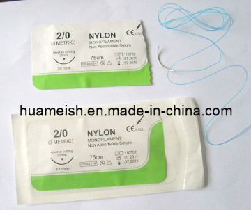 non absorbable nylon suture thread with needle