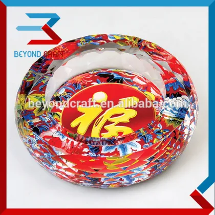 decorative crystal smoking ashtray cigar feng shui craft